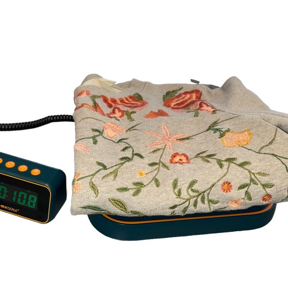 Anthropology Maeve Marcie Embroidered Floral Sweatshirt - Picture 8 of 11